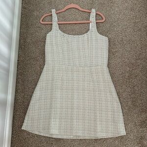 Francesca’s creamy white dress. Pearl details. Size large.